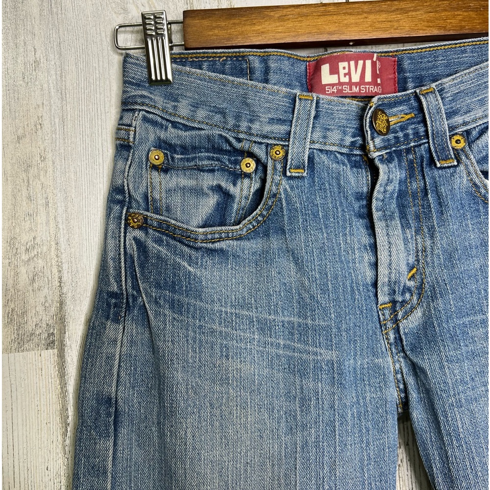 Levi's Boys 514 Straight Denim Jeans Blue Size 12R - Picture 5 of 17